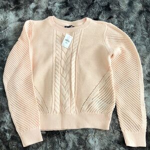 GAPkids Knit Crew Sweater in Light Pink